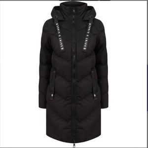 Saints Sinners Black Long Puffer Coat 